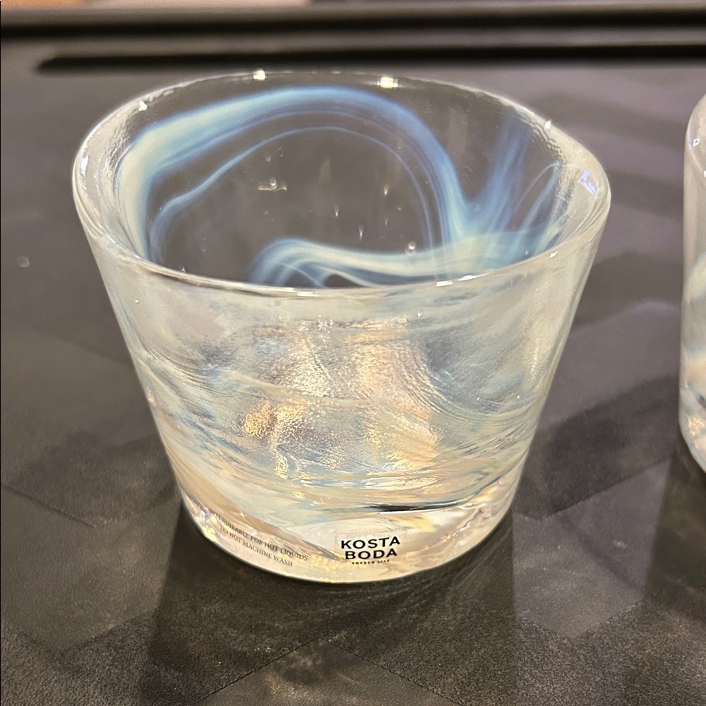 Kosta Boda Art Glass by Ulrica Hydman Vallien Mein 3 Candle Holders , Sweden